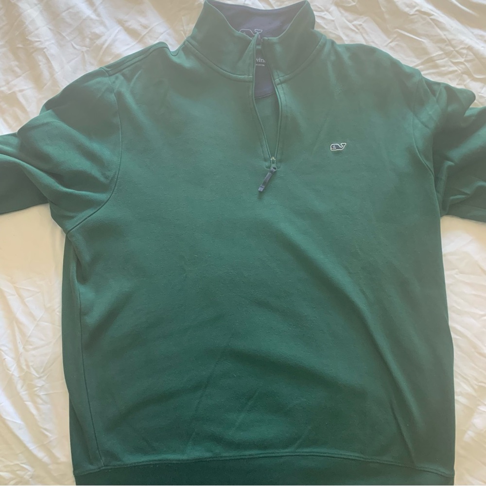 Vineyard Vines Green Quarter-Zip Pullover